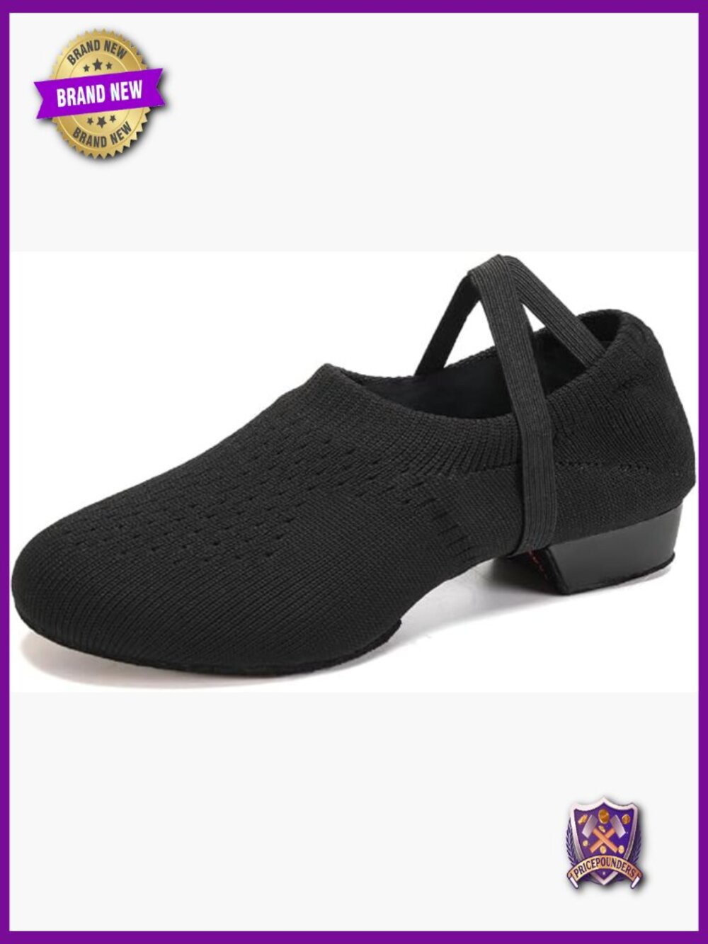Women's Latin Dance Practice Shoes Low Heel Split Sole Ballroom Salsa